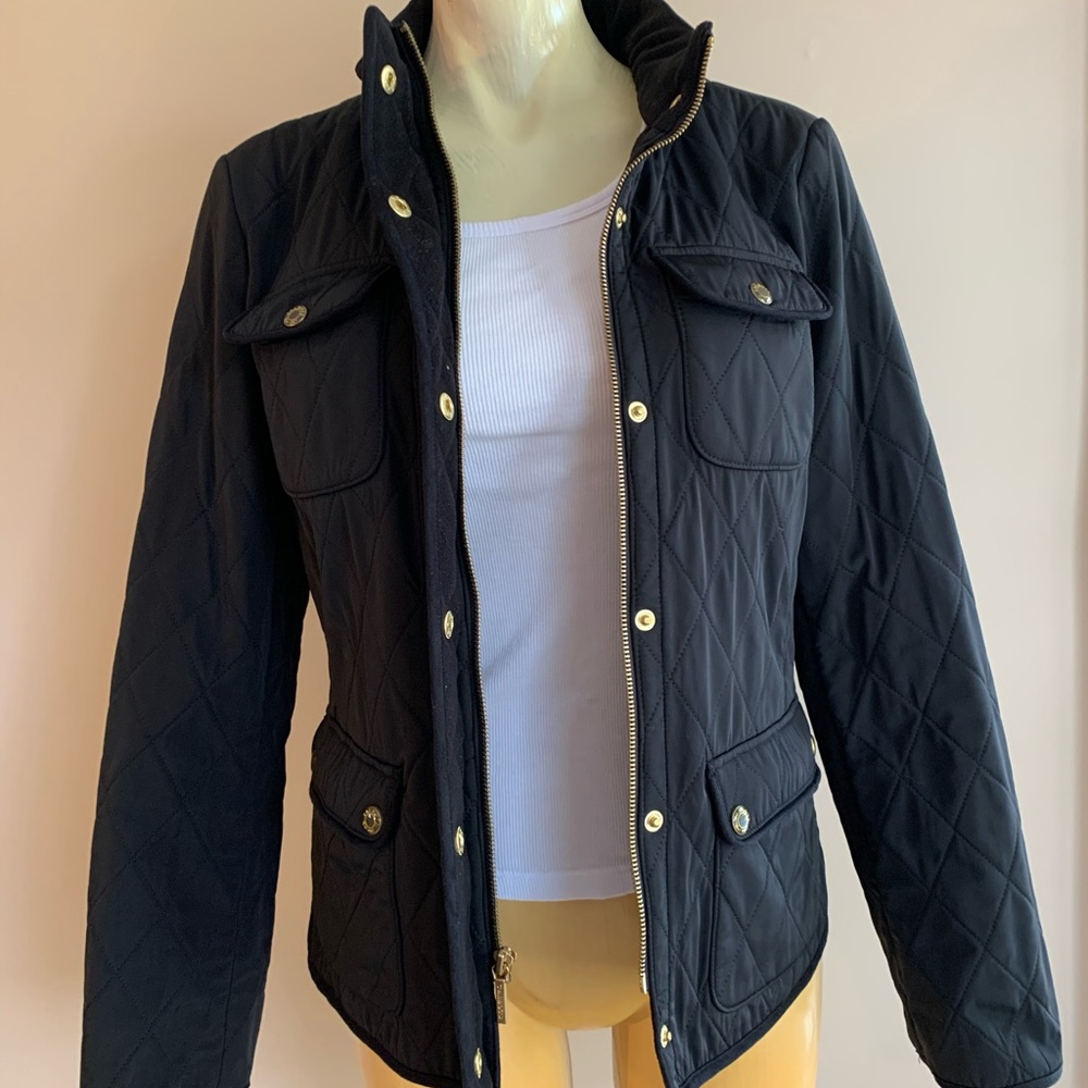 Talbots black quilted jacket - Picture 3 of 9